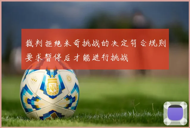 裁判拒绝米奇挑战的决定符合规则要求暂停后才能进行挑战